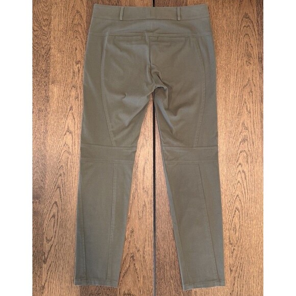 Veronica Beard Blossom Biker Pants Women’s 8 Army Green Belt Loops Made In USA - Picture 2 of 11